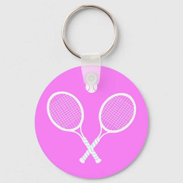 Tennisschläger und Ball Schlüsselanhänger (Vorderseite)