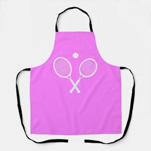Tennisschläger und Ball Schürze