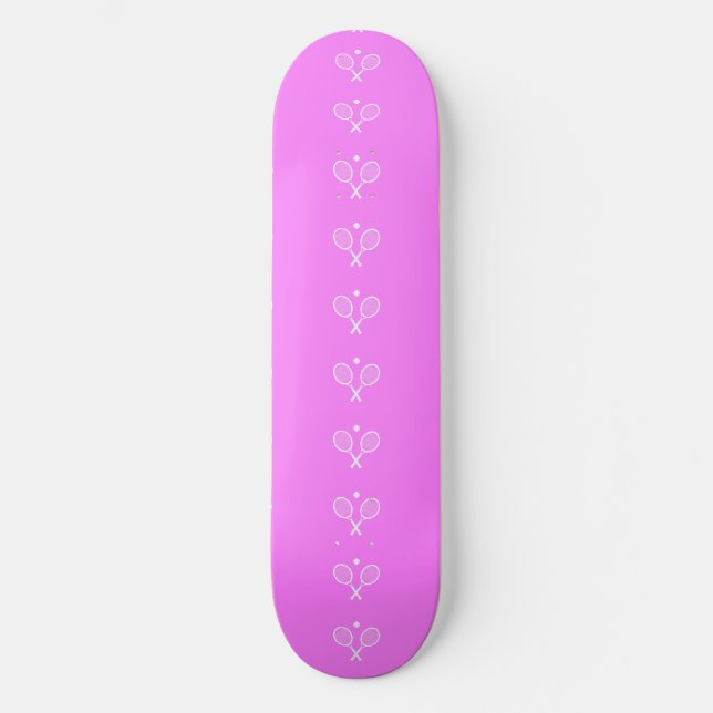 Tennisschläger und Ball Skateboard (Vorderseite)
