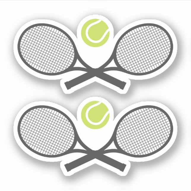 Tennisschläger und -bälle aufkleber (Vorderseite)