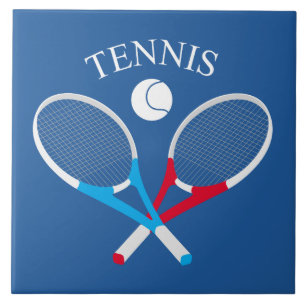 Tennisschläger und Tennisball Fliese