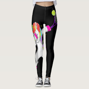 Tennisschlägerin unicorns Mädchen Spielergeschen Leggings