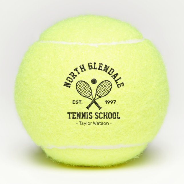 Tennisschule Personalisiert Tennisbälle (Vorderseite)