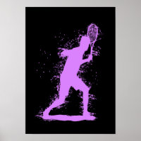 Tennisspieler - Abstrakte Aquarellkunst