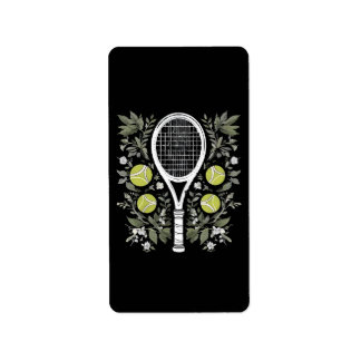 Tennisspieler Adressaufkleber