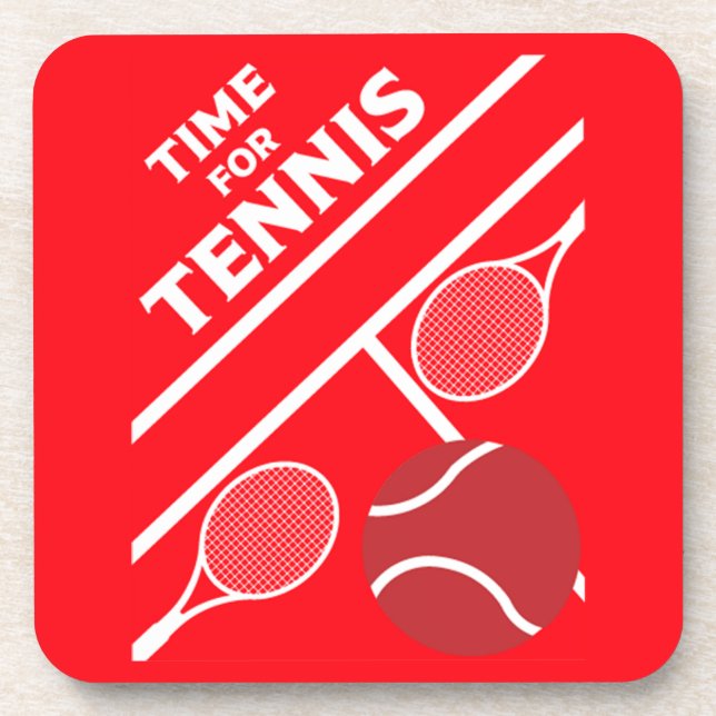 Tennisspieler auf Rasen Getränkeuntersetzer (Vorderseite)