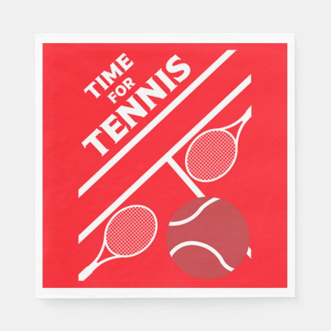 Tennisspieler auf Rasen Serviette (Vorderseite)