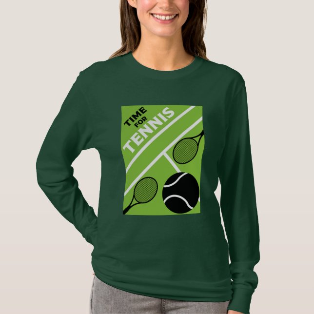 Tennisspieler auf Rasen T-Shirt (Vorderseite)