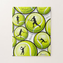 Tennisspieler & Ball Name Muster Klassische Sporta