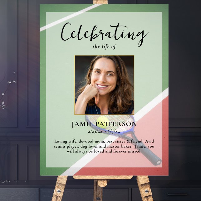 Tennisspieler, Beerdigung des Lebens Foto Beerdigu Poster (Von Creator hochgeladen)