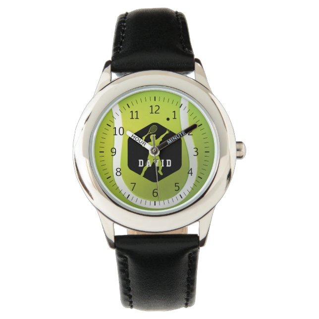 Tennisspieler | Cooler Sport Armbanduhr (Vorderseite)