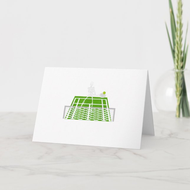 Tennisspieler Feiertagskarte (Vorderseite)
