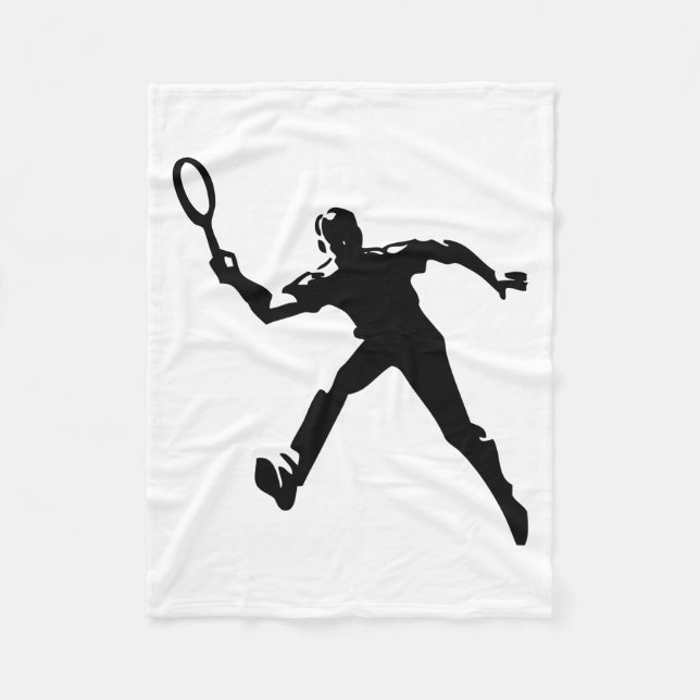 Tennisspieler Fleecedecke (Vorderseite)