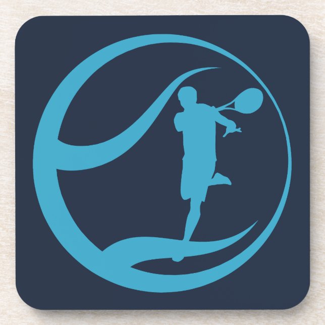 Tennisspieler Getränkeuntersetzer (Vorderseite)