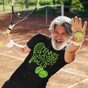 Tennisspieler haben flockige Bälle T-Shirt