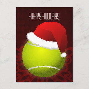 Tennisspieler Holiday Gruß Feiertagspostkarte
