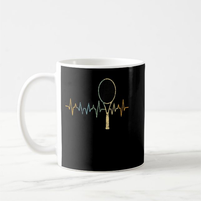 Tennisspieler Kerntakt Tennis Kaffeetasse (Links)