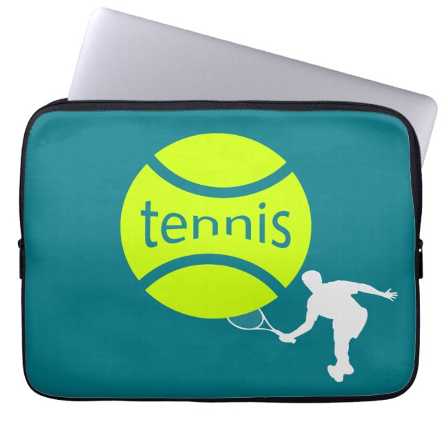 Tennisspieler Laptopschutzhülle (Vorderseite)
