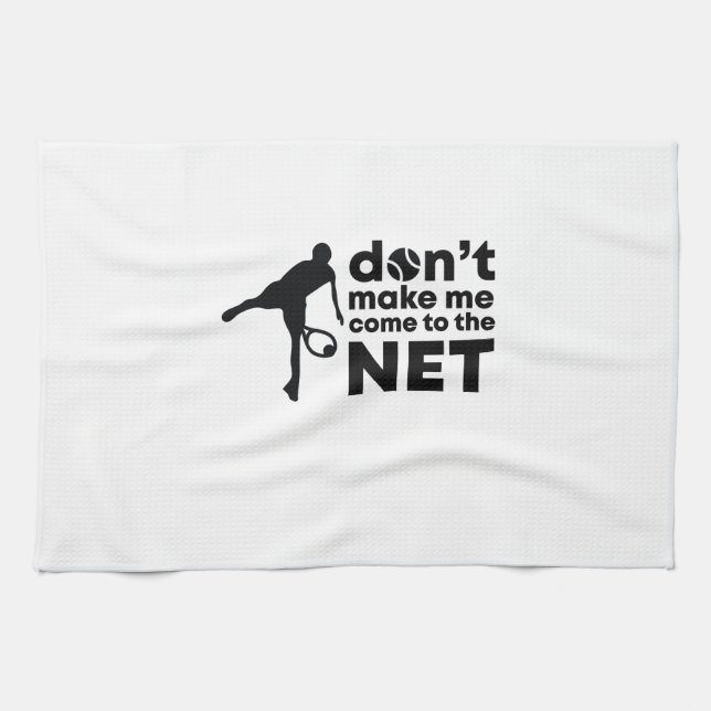 Tennisspieler | Lassen Sie mich nicht ins Netz kom Geschirrtuch (Horizontal)