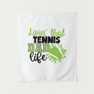 Tennisspieler Lebe das Leben als Tennis-Vater Wandteppich