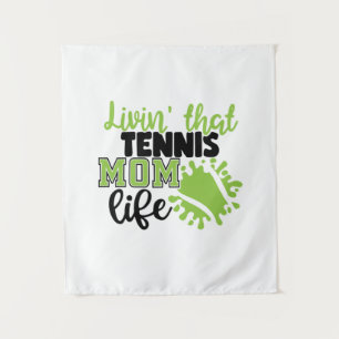 Tennisspieler Lebe das Leben einer Tennis-Mutter Wandteppich