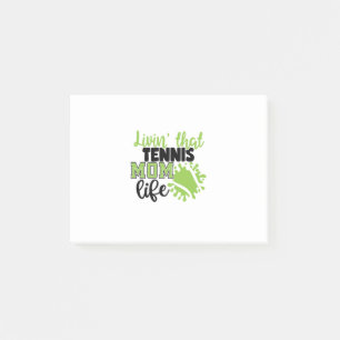 Tennisspieler Leben in dieser Tennis-Mama Post-it Klebezettel