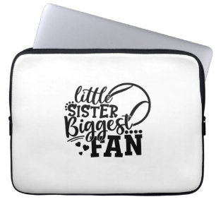 Tennisspieler Little Sister Größter Fan Tennis Laptopschutzhülle
