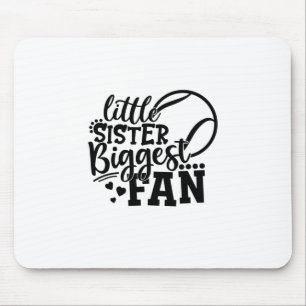 Tennisspieler Little Sister Größter Fan Tennis Mousepad