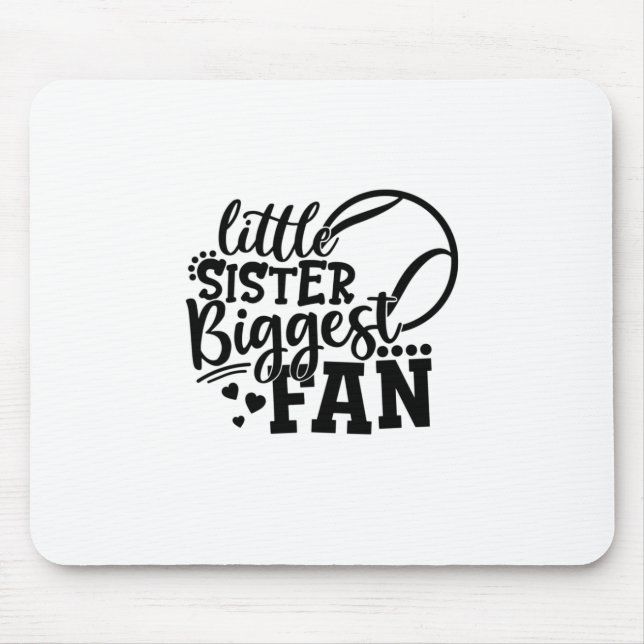 Tennisspieler | Little Sister Größter Fan Tennis Mousepad (Vorne)