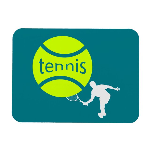 Tennisspieler Magnet (Horizontal)