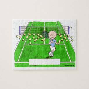Tennisspieler, Männlich - Personalisierter Cartoon