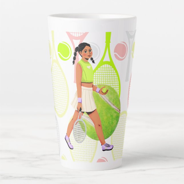 Tennisspieler Milchtasse (Vorderseite)