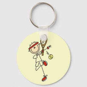 Tennisspieler mit Racquet Schlüsselanhänger