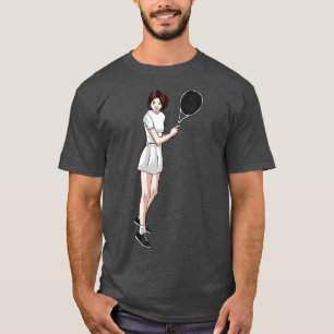 Tennisspieler mit Raquet T-Shirt