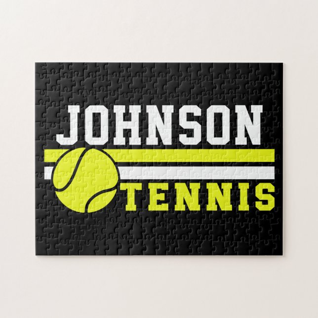 Tennisspieler NAME Ball Game Court Personalisiert (Horizontal)