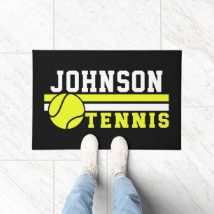 Tennisspieler NAME Ball Game Court Personalisiert Fußmatte