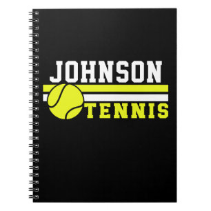Tennisspieler NAME Ball Game Court Personalisiert Notizblock