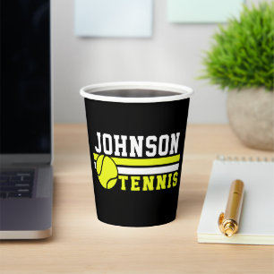 Tennisspieler NAME Ball Game Court Personalisiert Pappbecher