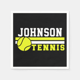 Tennisspieler NAME Ball Game Court Personalisiert Serviette