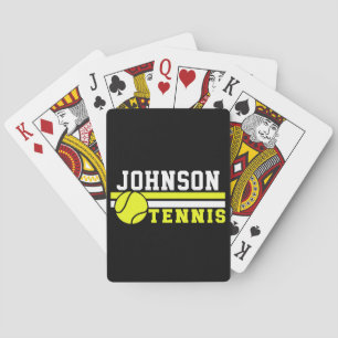 Tennisspieler NAME Ball Game Court Personalisiert Spielkarten