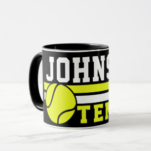 Tennisspieler NAME Ballspiel Court Personalisiert Tasse