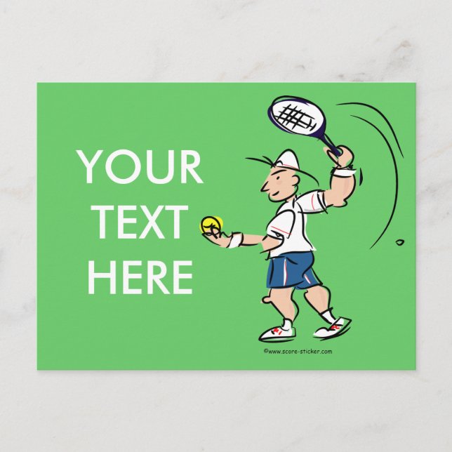 Tennisspieler, Papa, Coach, Tenniscard Postkarte (Vorderseite)