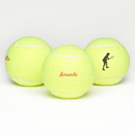 Tennisspieler personalisiert tennisbälle