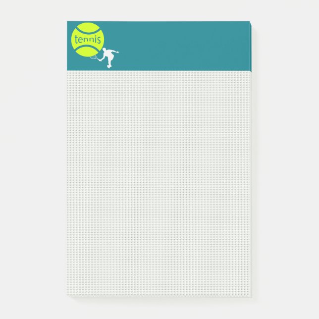 Tennisspieler Post-it Klebezettel (Vorderseite)