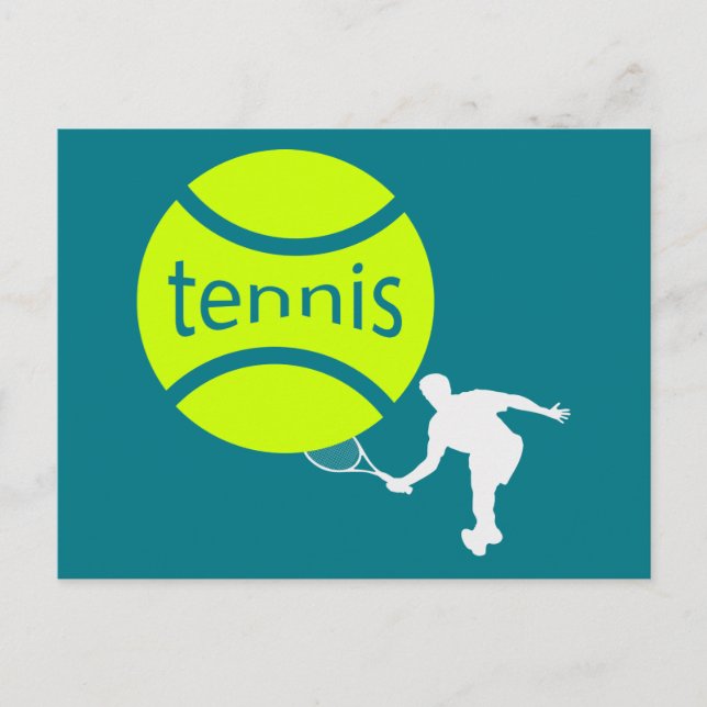 Tennisspieler Postkarte (Vorderseite)