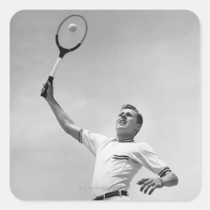 Tennisspieler Quadratischer Aufkleber