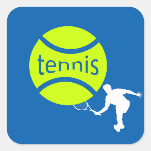 Tennisspieler Quadratischer Aufkleber