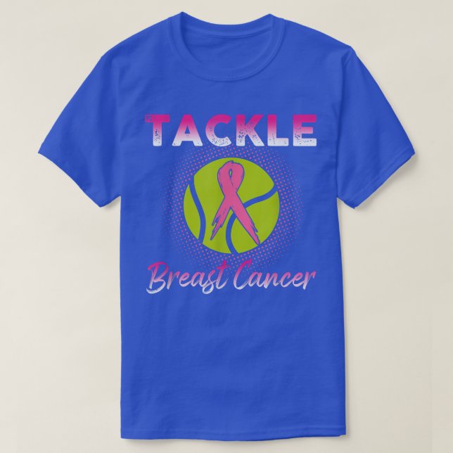 Tennisspieler Rosa Bauchblase Brustkrebs Bewusstse T-Shirt (Design vorne)