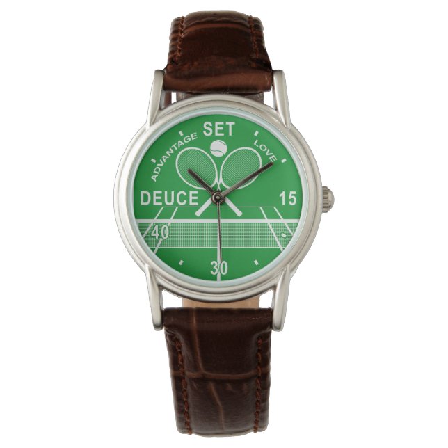 Tennisspieler, Tennisplatz Armbanduhr (Vorderseite)