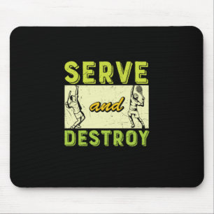 Tennisspieler Tennisserven und -zerstörung Mousepad